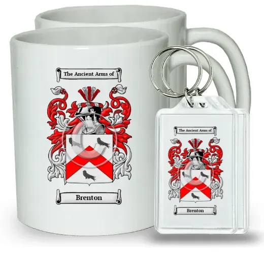 Brenton Pair of Coffee Mugs and Pair of Keychains
