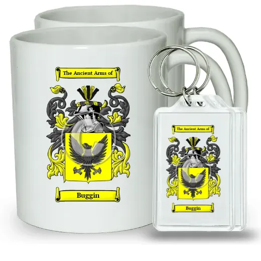 Buggin Pair of Coffee Mugs and Pair of Keychains