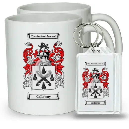 Callaway Pair of Coffee Mugs and Pair of Keychains