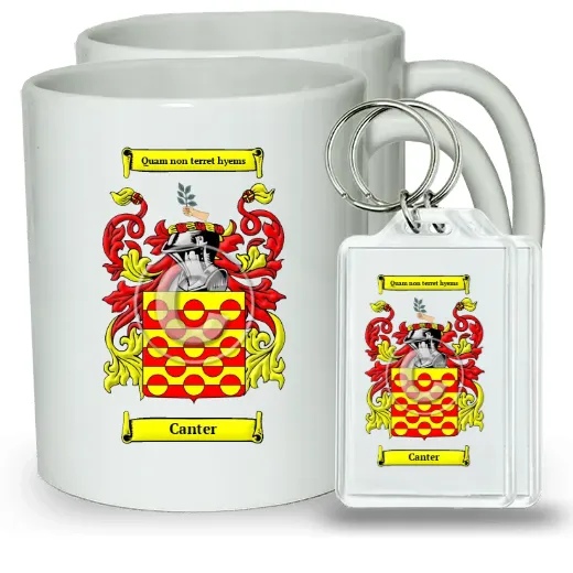 Canter Pair of Coffee Mugs and Pair of Keychains