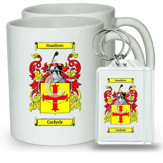 Carlysle Pair of Coffee Mugs and Pair of Keychains