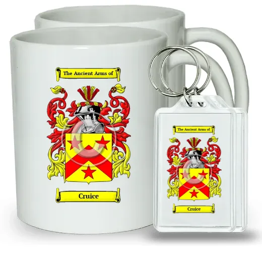 Cruice Pair of Coffee Mugs and Pair of Keychains