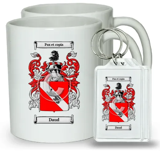 Daud Pair of Coffee Mugs and Pair of Keychains