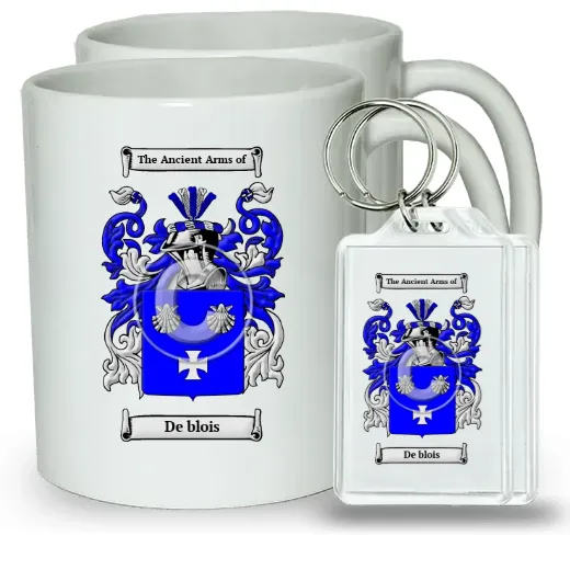 De blois Pair of Coffee Mugs and Pair of Keychains
