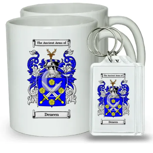 Deneen Pair of Coffee Mugs and Pair of Keychains