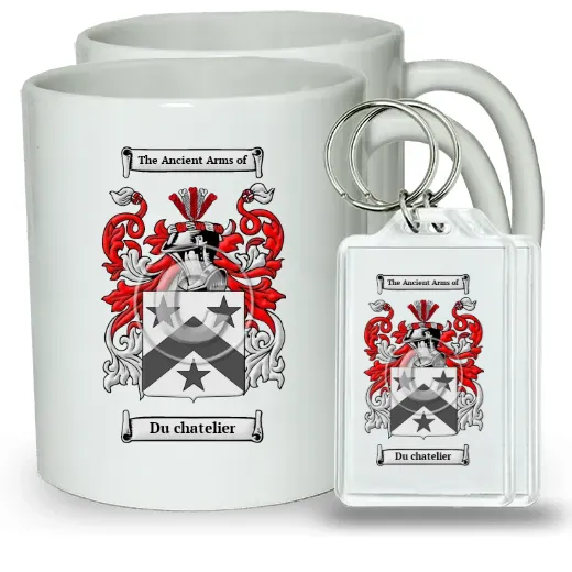 Du chatelier Pair of Coffee Mugs and Pair of Keychains