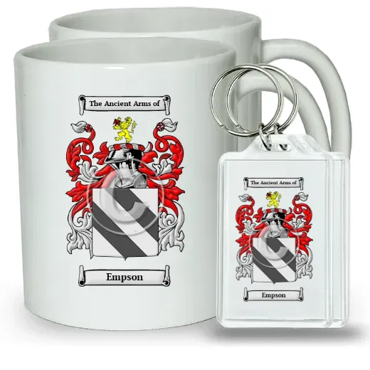 Empson Pair of Coffee Mugs and Pair of Keychains