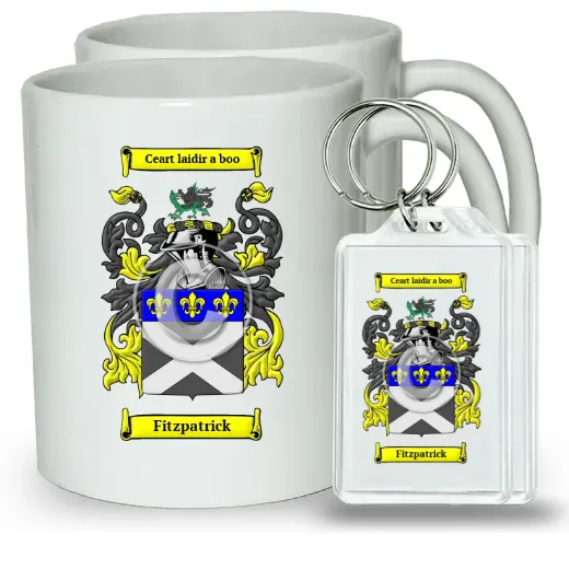 Fitzpatrick Pair of Coffee Mugs and Pair of Keychains