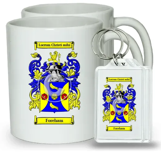 Foreham Pair of Coffee Mugs and Pair of Keychains