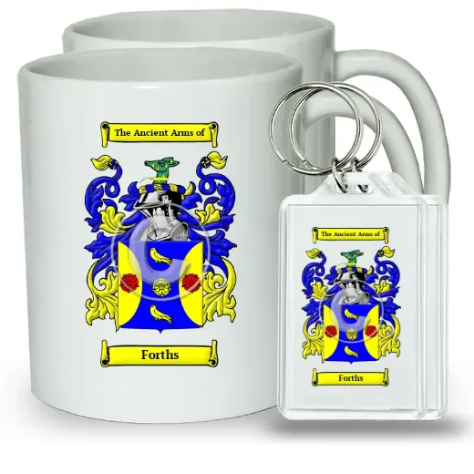 Forths Pair of Coffee Mugs and Pair of Keychains