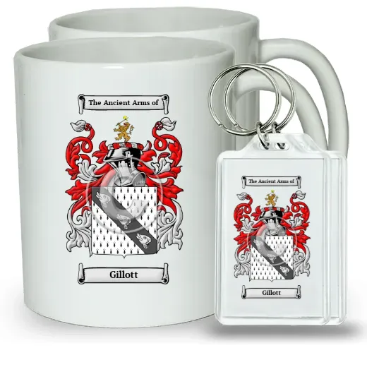 Gillott Pair of Coffee Mugs and Pair of Keychains