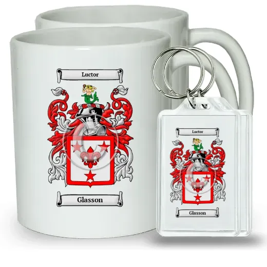 Glasson Pair of Coffee Mugs and Pair of Keychains