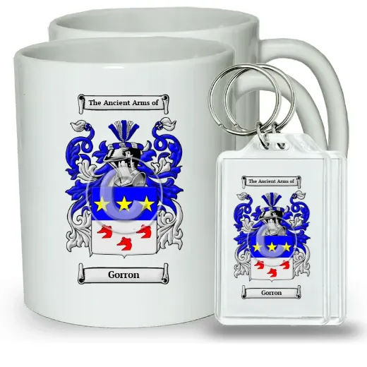 Gorron Pair of Coffee Mugs and Pair of Keychains