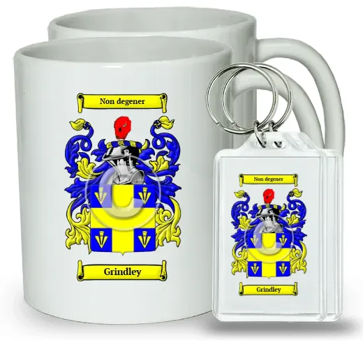 Grindley Pair of Coffee Mugs and Pair of Keychains