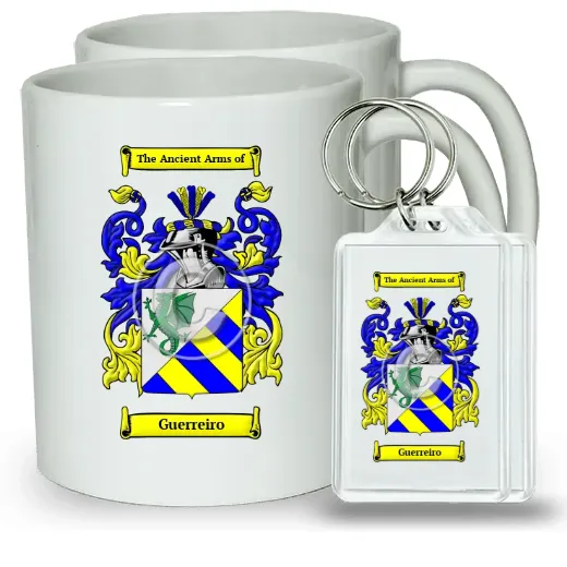 Guerreiro Pair of Coffee Mugs and Pair of Keychains