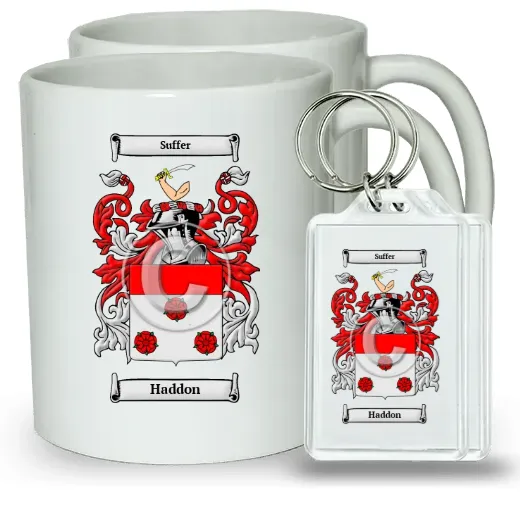 Haddon Pair of Coffee Mugs and Pair of Keychains