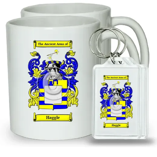 Haggle Pair of Coffee Mugs and Pair of Keychains