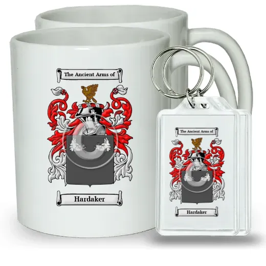 Hardaker Pair of Coffee Mugs and Pair of Keychains