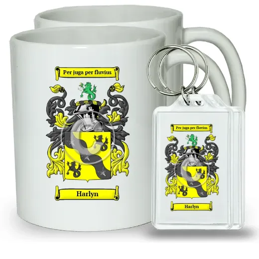 Harlyn Pair of Coffee Mugs and Pair of Keychains