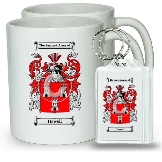 Hawell Pair of Coffee Mugs and Pair of Keychains