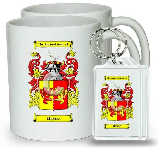 Hayne Pair of Coffee Mugs and Pair of Keychains