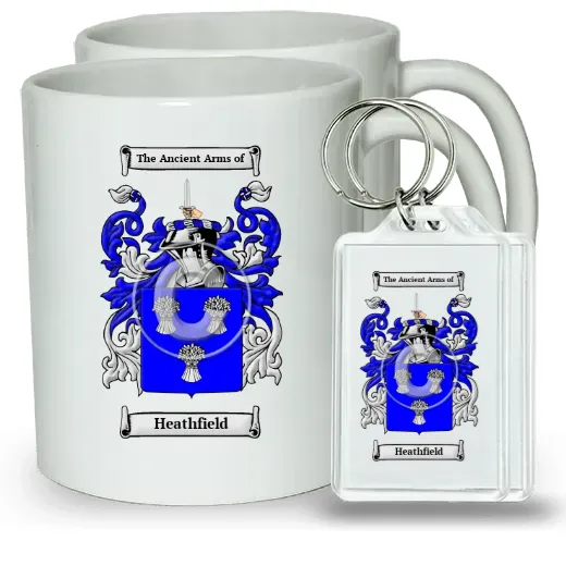 Heathfield Pair of Coffee Mugs and Pair of Keychains