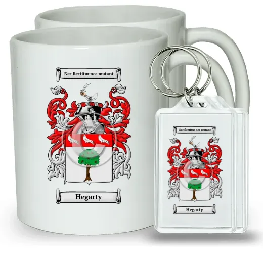 Hegarty Pair of Coffee Mugs and Pair of Keychains