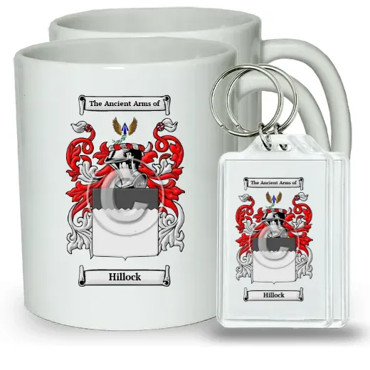 Hillock Pair of Coffee Mugs and Pair of Keychains