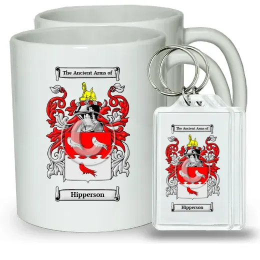 Hipperson Pair of Coffee Mugs and Pair of Keychains