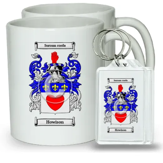 Howison Pair of Coffee Mugs and Pair of Keychains