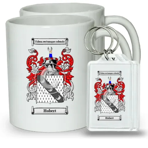 Hubert Pair of Coffee Mugs and Pair of Keychains