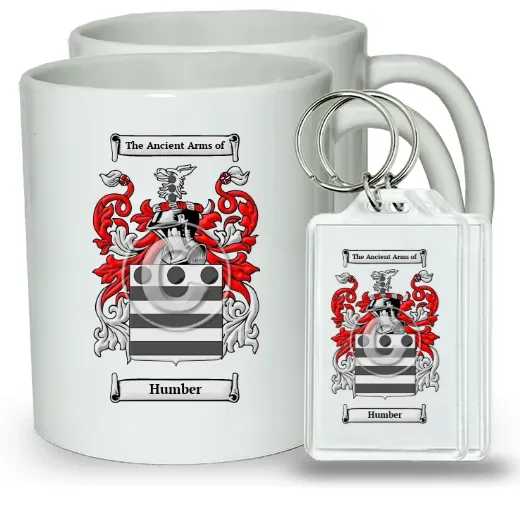Humber Pair of Coffee Mugs and Pair of Keychains