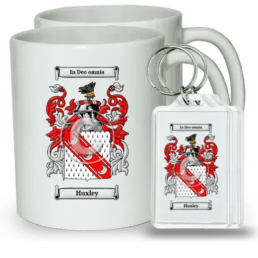 Huxley Pair of Coffee Mugs and Pair of Keychains