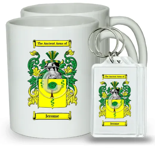 Jerome Pair of Coffee Mugs and Pair of Keychains