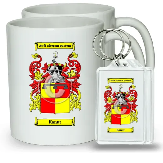 Kanut Pair of Coffee Mugs and Pair of Keychains