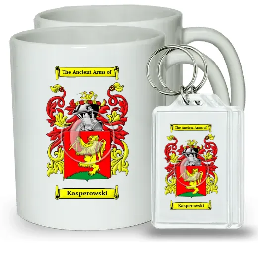 Kasperowski Pair of Coffee Mugs and Pair of Keychains