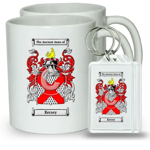 Kersey Pair of Coffee Mugs and Pair of Keychains