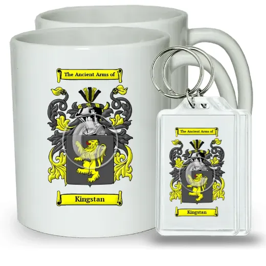 Kingstan Pair of Coffee Mugs and Pair of Keychains