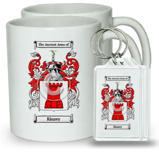 Kinzey Pair of Coffee Mugs and Pair of Keychains