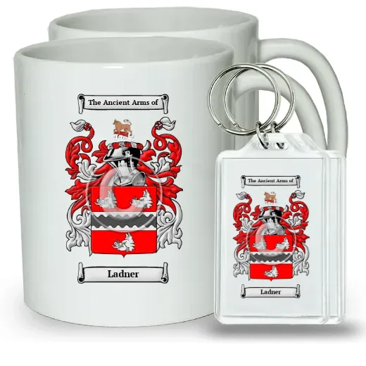 Ladner Pair of Coffee Mugs and Pair of Keychains