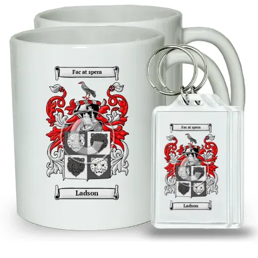 Ladson Pair of Coffee Mugs and Pair of Keychains