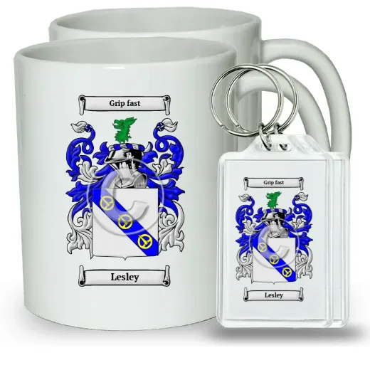 Lesley Pair of Coffee Mugs and Pair of Keychains