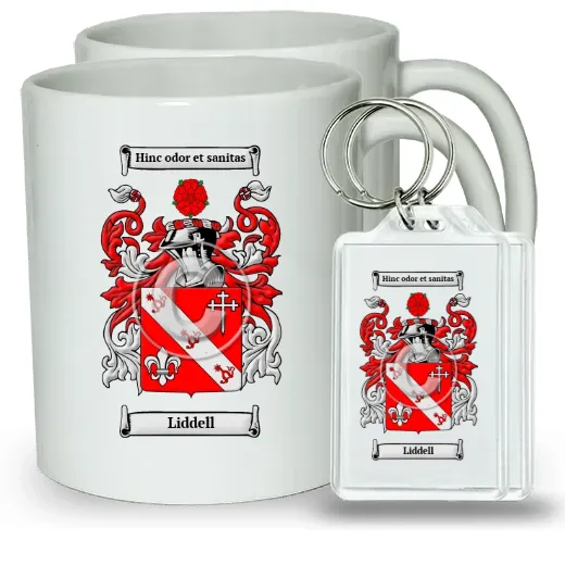 Liddell Pair of Coffee Mugs and Pair of Keychains