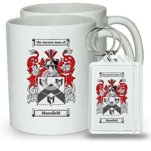 Mansfield Pair of Coffee Mugs and Pair of Keychains