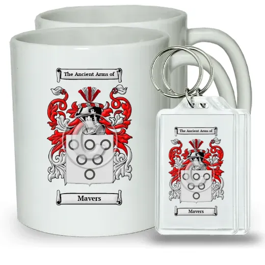 Mavers Pair of Coffee Mugs and Pair of Keychains