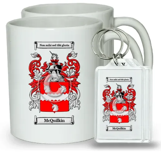 McQuilkin Pair of Coffee Mugs and Pair of Keychains
