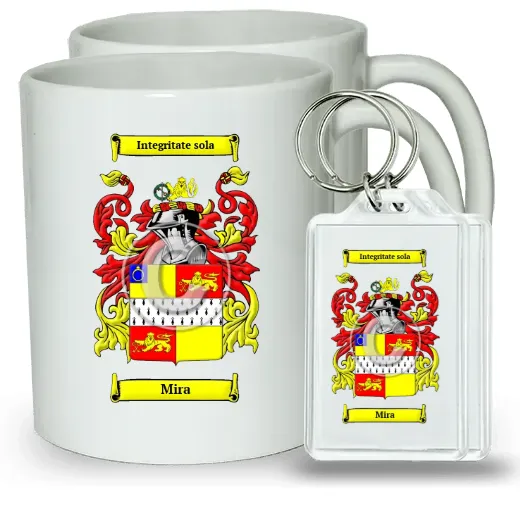Mira Pair of Coffee Mugs and Pair of Keychains