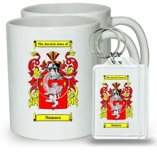 Namara Pair of Coffee Mugs and Pair of Keychains