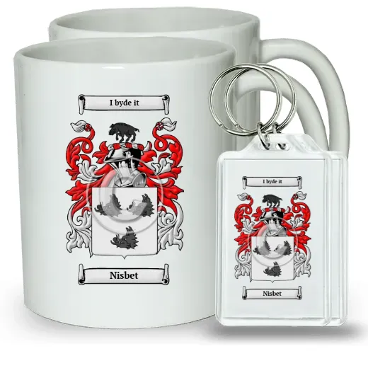 Nisbet Pair of Coffee Mugs and Pair of Keychains