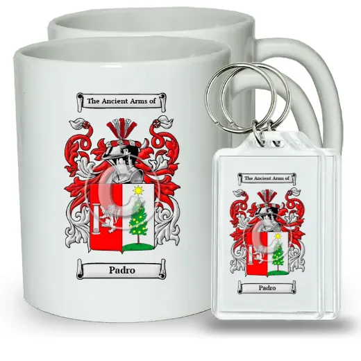 Padro Pair of Coffee Mugs and Pair of Keychains
